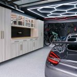 Custom garage storage cabinets installed in an Orange County, CA garage.