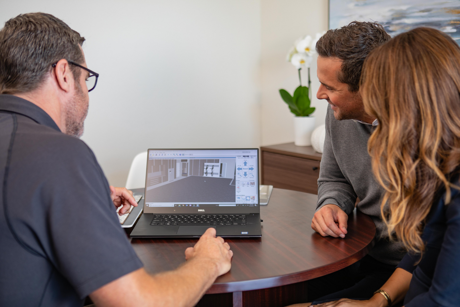 3D garage design consultation showing cabinet layout and garage storage planning