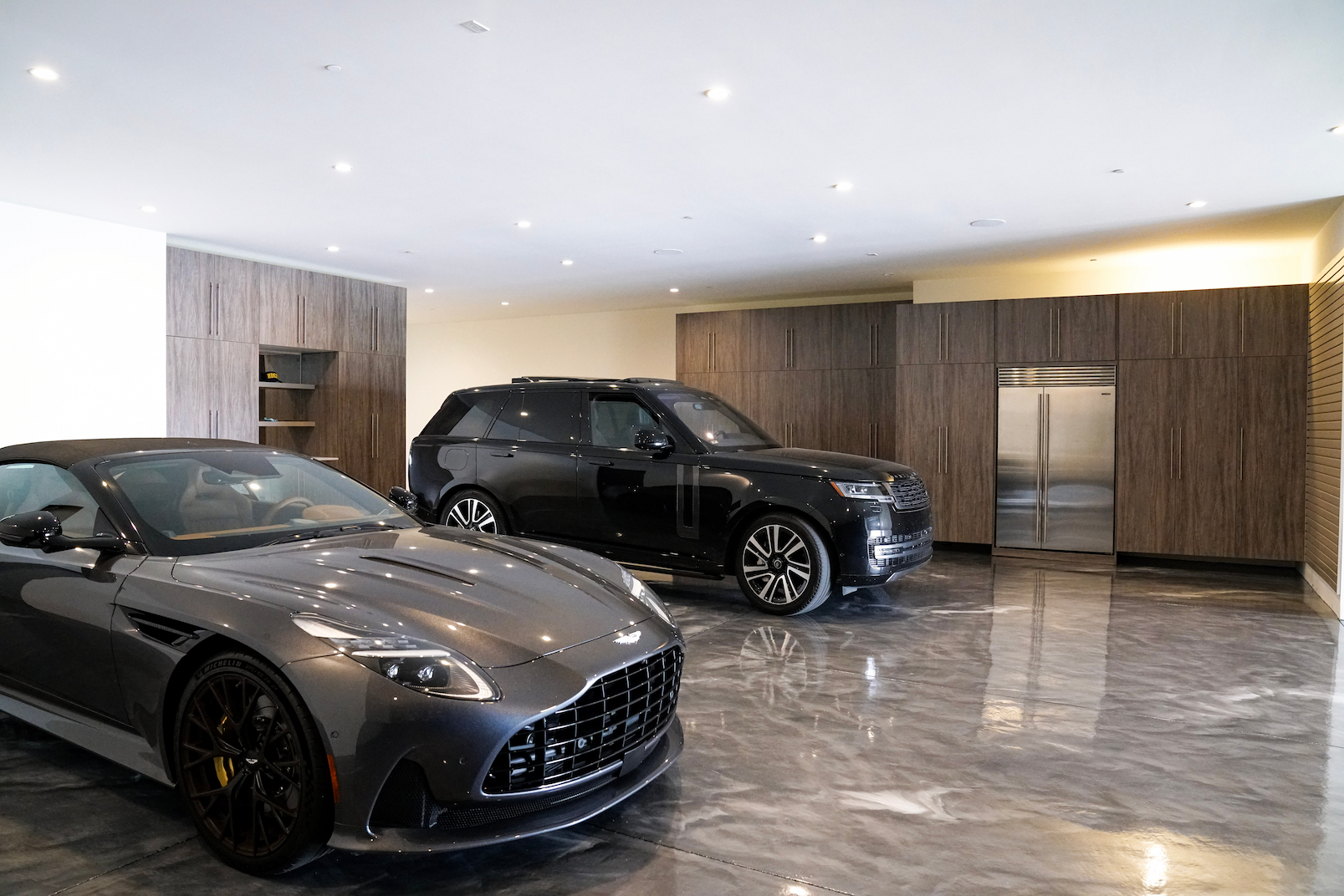 garage floor coating installed in a clean residential garage in Orange County